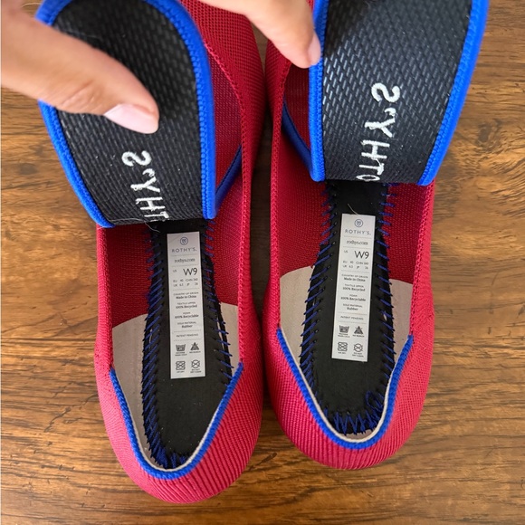 Rothy’s The Point II Red and Blue Size 9 - Picture 6 of 6